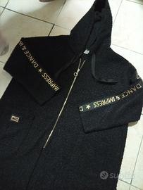 cappotto lungo donna modello Teddy con cappuccio 