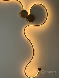 Lampada Parete/Applique LED Design Oro Moderna