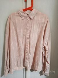 camicia rosa a righe 