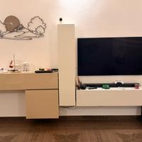 Parete attrezzata bianco tortora