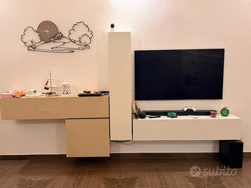 Parete attrezzata bianco tortora