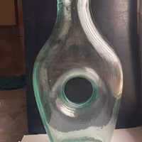 Vaso altezza 30 cm vetro forato vetreria Toso e &