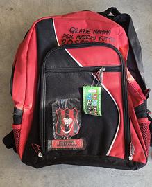 Zaino scuola XMONT Cuore Rossonero nuovo