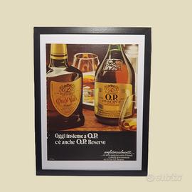 Pubblicità originale vintage brandy O.P. Reserve