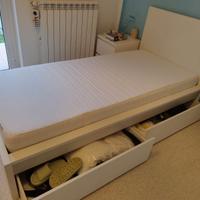 letto singolo ikea bianco MALM 105 x 205