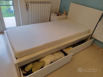 letto singolo ikea bianco MALM 105 x 205