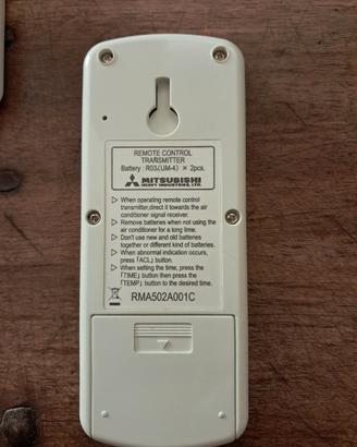 telecomando condizionatori mitsubishi