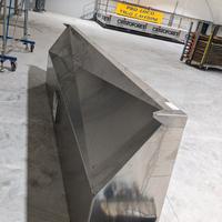 Cappa inox a parete 350cm