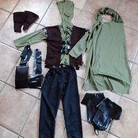 vestito da Robin hood o arciere medievale