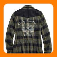 CAMICIA A QUADRI IN DENIM DONNA H-D
