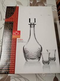 Set bottiglia + 6 bicchieri liquore