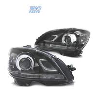FARI PER MERCEDES CLASSE C W204 07-11 FONDO NERO L
