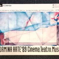 Manifesto poster Taormina Arte '89 Giò Pomodoro