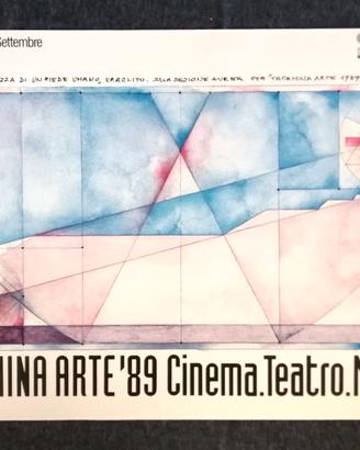 Manifesto poster Taormina Arte '89 Giò Pomodoro