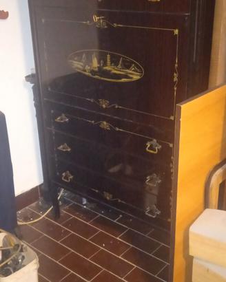 Cassettiera scrittoio stile cinese usato