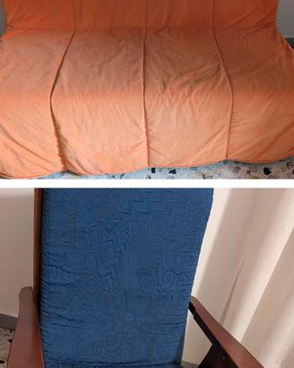 divano letto 1piazza e mezza+ poltrona