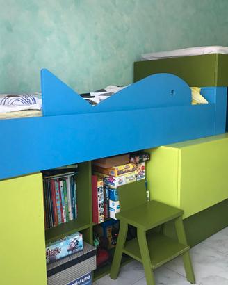 Cameretta colorata componibile 3 letti