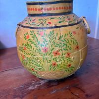 Portavaso vintage decorato a mano