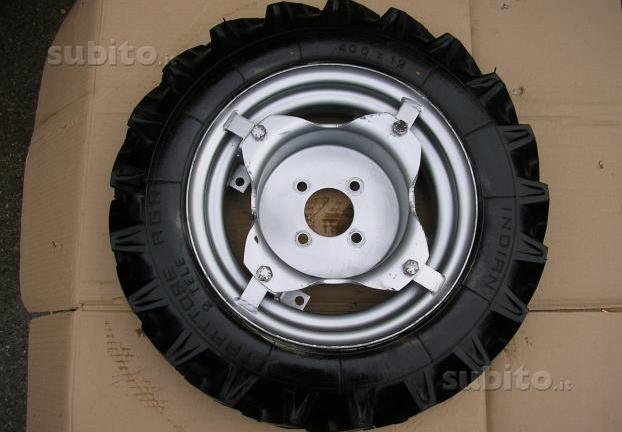 Coppia di ruote registrabili per motocoltivatore