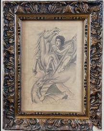 Achille Funi 1890-1972 San Giorgio e il drago