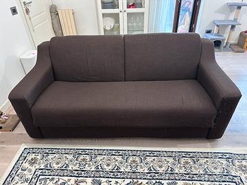 Divano letto 3 posti solido +materasso+2copridiano