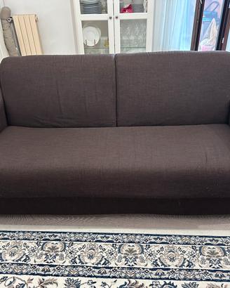Divano letto 3 posti solido +materasso+2copridiano