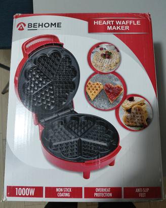 piastra waffle a forma di cuore