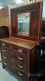 comò cassettiera con specchio