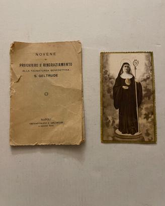 Libretto S. Geltrude con santino Napoli primi ’900