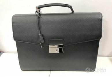 Prada Borsa/Cartella in pelle Saffiano Nero