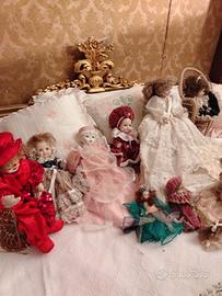 bambole in porcellana 10 pezzi € 50
