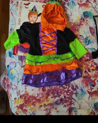 Vestito halloween - baby streghetta - 6/12 mesi