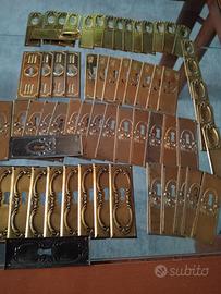copri serrature vintage in lamierino 58 pezzi 