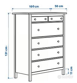 Cassettiera ikea con 6 cassetti HEMMES