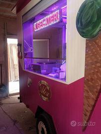 Carrello gelateria e creps