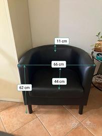 Poltrona Ikea  nera