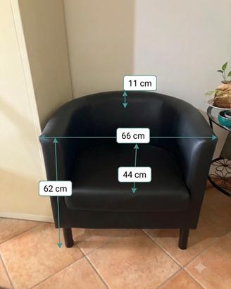 Poltrona Ikea  nera