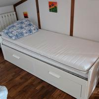 letto singolo/matrimoniale con cassettoni