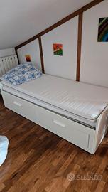 letto singolo/matrimoniale con cassettoni