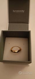 Anello Brosway, collezione Tring, Acciaio dorato