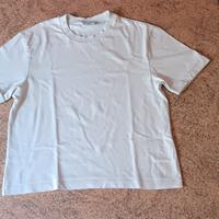T-SHIRT OVERSIZE CROP CON SVOLTE ALLE MANICHE 