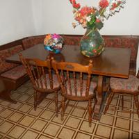 Tavolo 160 x 85 cm + giropanca + sedie