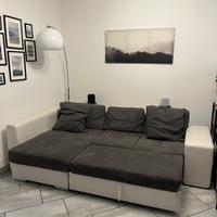 Divano con penisola e cassetto estraibile 3 posti