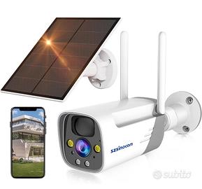 telecamera esterno con batteria a ricarica solare