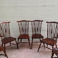 Set di 6 sedie Windsor antiche in olmo Inghilterra