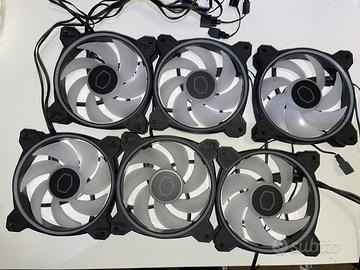6 Ventole PC Cooler Master MasterFan Halo 2 120mm