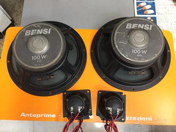 COPPIA WOOFER BENSI 100W 4 Ohm 10" Pollici 25cm e