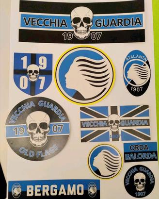 10 ADESIVI ATALANTA ULTRAS VECCHIA GUARDIA DEA