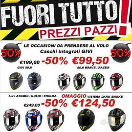 CASCO INTEGRALE MOTO GIVI - FUORI TUTTO -50%