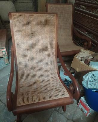 Coppia sdraio in teak + Vienna mai usate